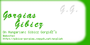 gorgias gibicz business card